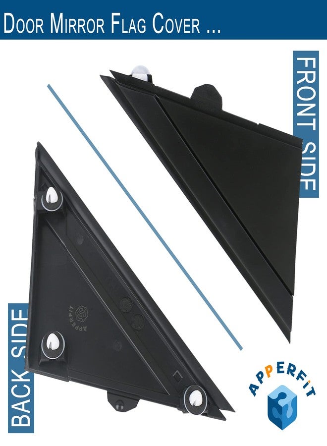 APPERFiT Fiat 500 Door Mirror Flag Cover Molding (Matte Black) Left Driver & Right Passenger Side Compatible with 2012-2019 Fiat 500 Replaces 1SJ85KX7AA 1SD00KX7AA - Image 4